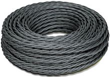 Ретро провод витой Greenel МезонинЪ 3х2,5мм графит (50м) картинка 